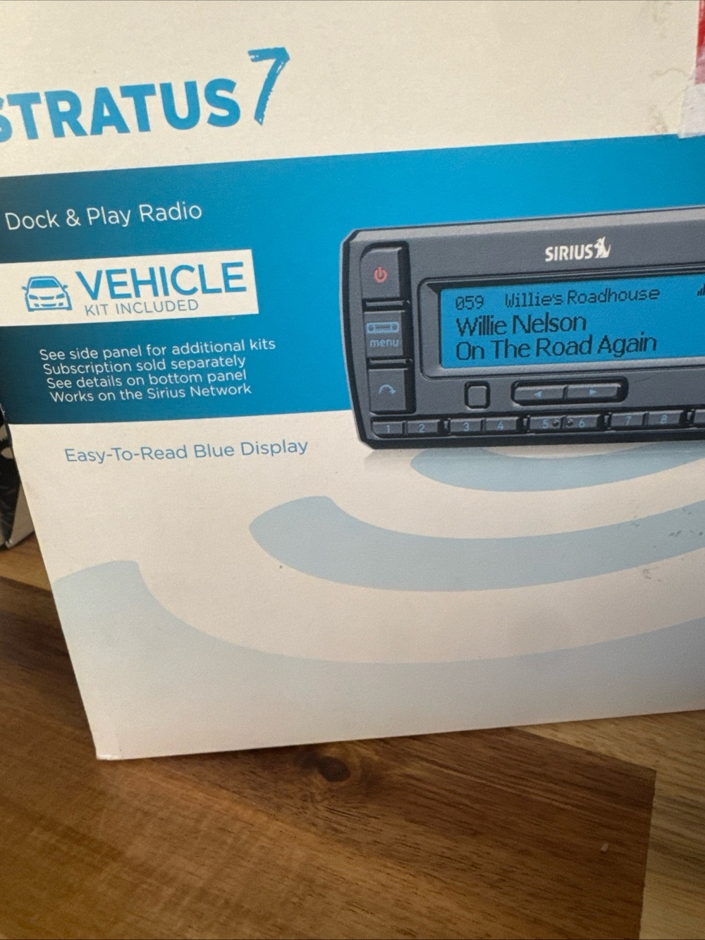Sirius Stratus 7 Vehicle Dock & Play Radio - Black with Blue Display new sealed